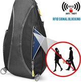 G4Free RFID Sling Bag Crossbody Mochila Casual Chest Shoulder Daypack Gym Bag para Senderismo Viajes 7L