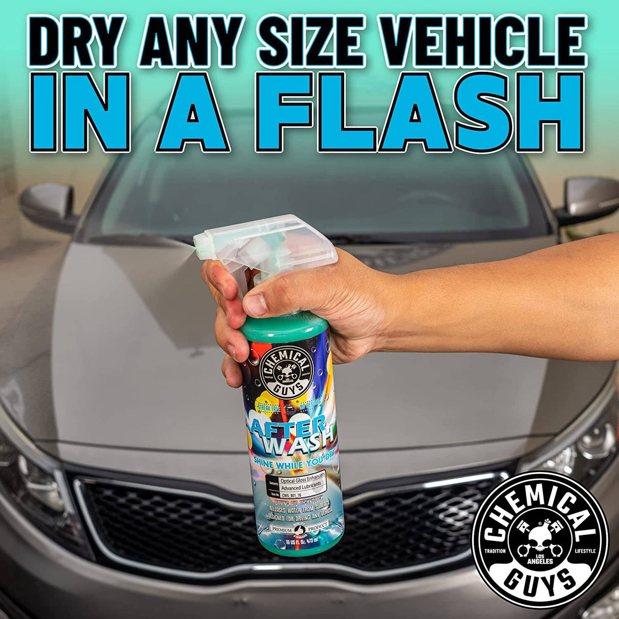 Chemical Guys CWS_801 After Wash Sprayable Gloss Boost Car Wash Drying Aid (Ayuda a reducir las manchas de agua), 128 fl oz (1 galón)