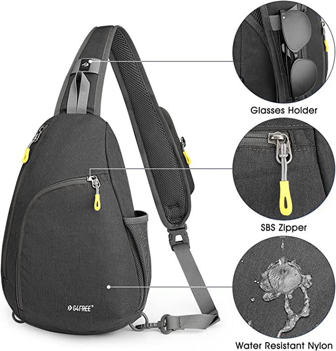 G4Free RFID Sling Bag Crossbody Mochila Casual Chest Shoulder Daypack Gym Bag para Senderismo Viajes 7L