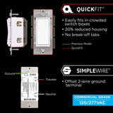 Enbrighten Interruptor de complemento QuickFit y SimpleWire, paleta de pared, Z-Wave ZigBee Control de iluminación inteligente inalámbrico, última versión, no un interruptor estándar, 46199 - DIGVICE MX