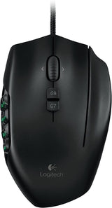 Logitech G600 MMO - Ratón para juegos, retroiluminación RGB, 20 botones programables