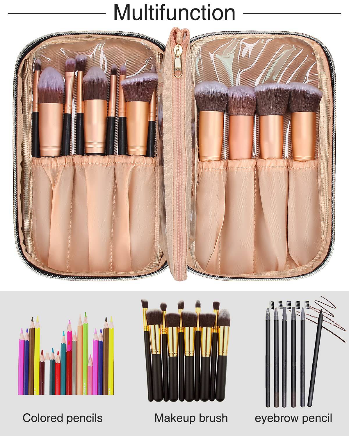 Estuche para guardar discount brochas de maquillaje