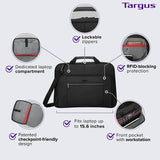 Targus - Classic Commuter Laptop Bag para portátiles de 15,6 pulgadas, diseño TSA Checkpoint-Friendly, maletín para mujeres/hombres, bolsa para ordenador y funda para portátil