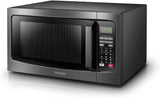 Toshiba EM131A5C-BS - Horno de microondas con sensor inteligente, interior fácil de limpiar, modo ECO y encendido/apagado de sonido, 1.2 pies cúbicos, acero inoxidable negro - DIGVICE MX