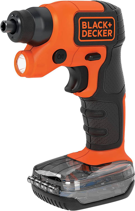 Destornillador inalámbrico BLACK+DECKER LightDriver 4V MAX* con PAK de almacenamiento (BDCSFS30C) - DIGVICE MX