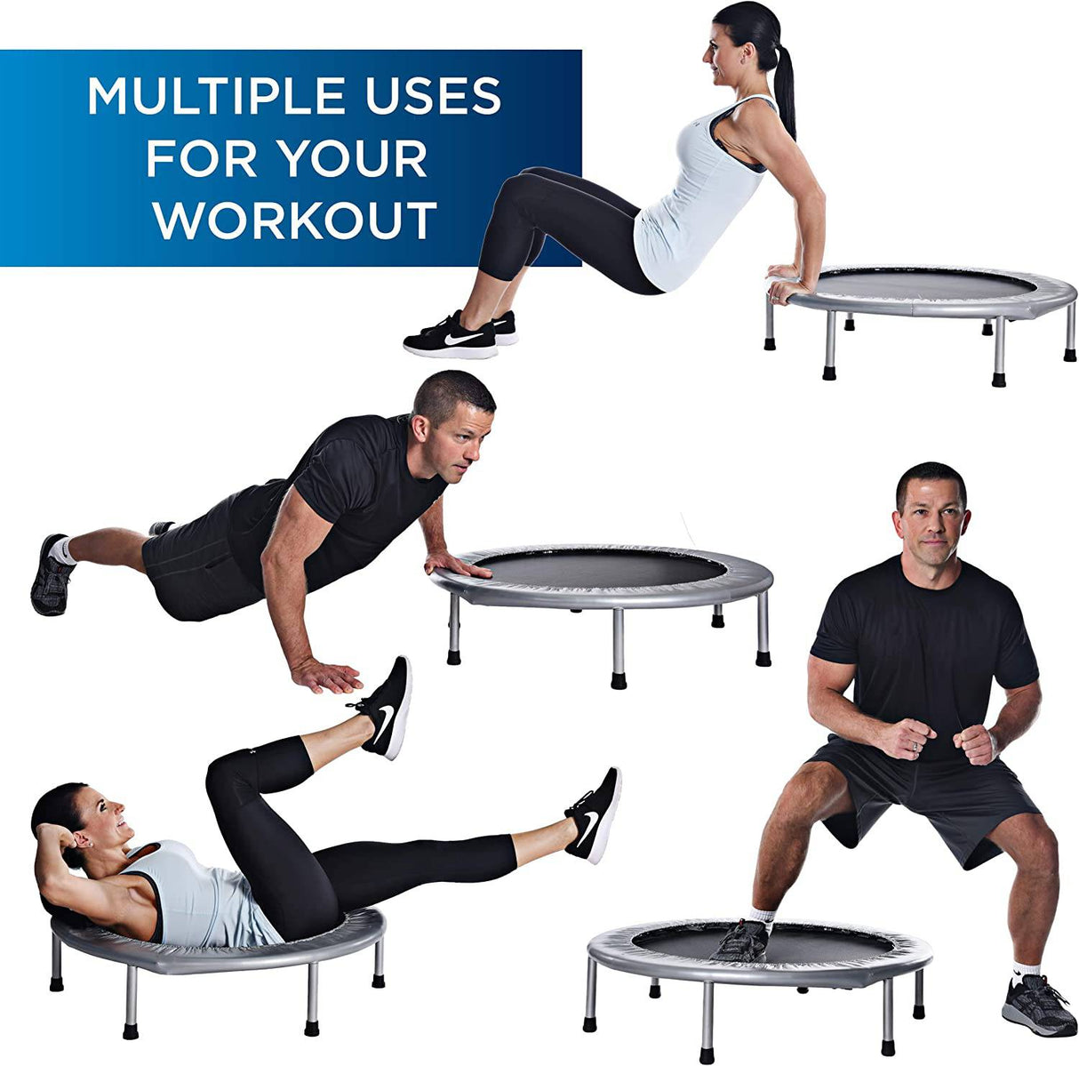 Stamina Mini Fitness Trampoline 36" con aplicación Smart Workout