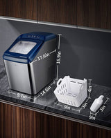 GEVI - Máquina para hacer hielo para el hogar con aislamiento grueso | Máquina portátil de hielo en pellets con autolimpieza | Producción silenciosa máxima de 29 lb/día | Carcasa de acero inoxidable - DIGVICE MX