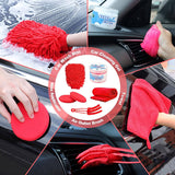 NIKCOSMK - 24PCS Car Detailing Brush Set, Car Detailing kit, Auto Detailing Drill Brush Set, Car Detailing Brushes, Car Wash Kit con Gel de limpieza,