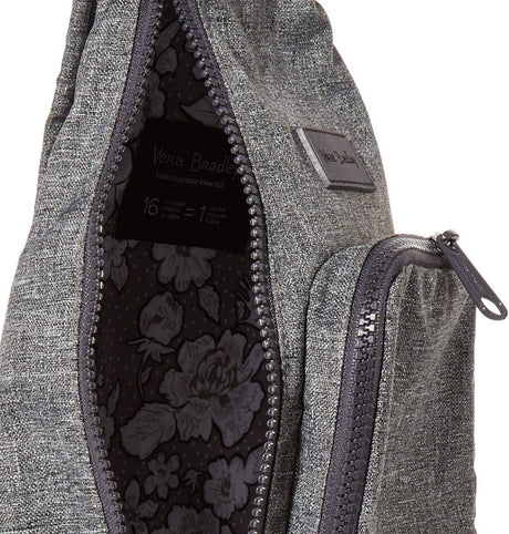 Vera Bradley - Mini mochila con correa reciclada Lighten Up Reactive para mujer, gris jaspeado, talla única