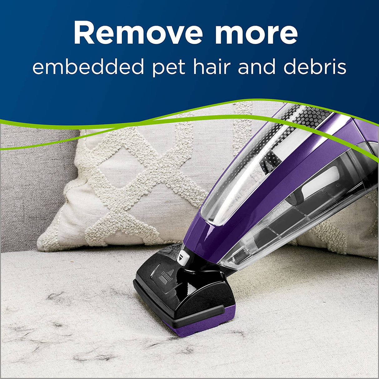 Bissell Pet Hair Eraser 2390A - Aspiradora de mano inalámbrica de iones de litio, color morado - DIGVICE MX