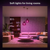 Philips Hue White and Color Ambiance Medium Lumen (75W) Smart Button Starter Kit, Hub incluido, 16 millones de colores, funciona con Amazon Alexa, Google Assistant, Apple HomeKit (nueva versión) - DIGVICE MX