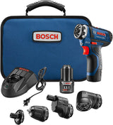 Bosch GSR12V-140FCB22 Kit de destornillador eléctrico inalámbrico de 12 V - Juego de taladro eléctrico multicabezal 5 en 1 - DIGVICE MX