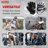 Vinsguir - Guantes de entrenamiento para hombres y mujeres, guantes de levantamiento de pesas sin dedos para ejercicio, guantes de gimnasio ligeros y transpirables