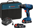 Kit de taladro/atornillador compacto Bosch de 18 V y 1/2" con (2) baterías Slim Pack de 1,5 Ah GSR18V-190B22 - DIGVICE MX