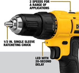 Juego de taladro compacto DeWalt DCD771C2 de 20 vatios, sin cables, de 12 pulgadas - DIGVICE MX